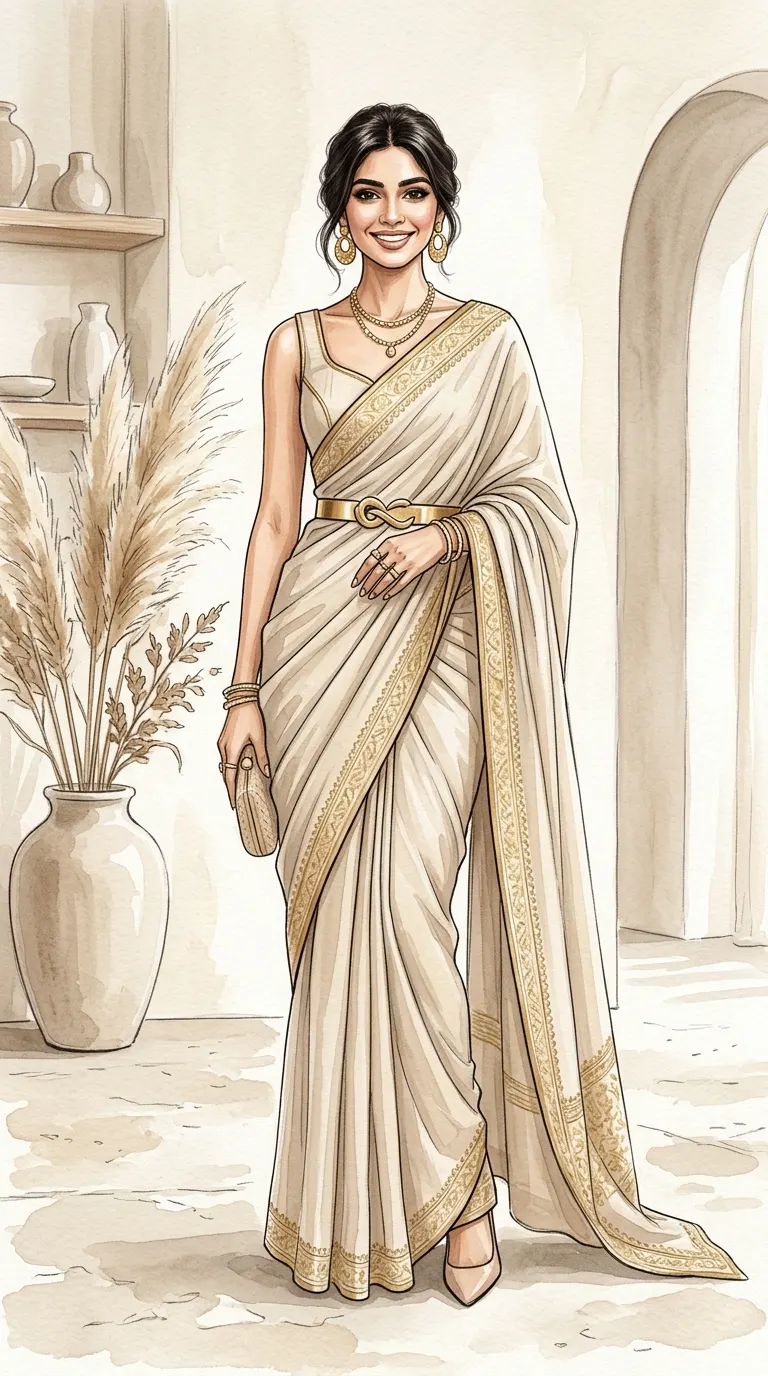 Belted Saree outfit