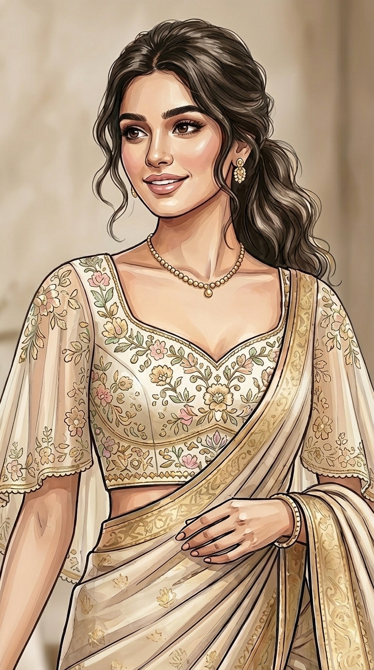Gen Z cape sleeve blouse design
