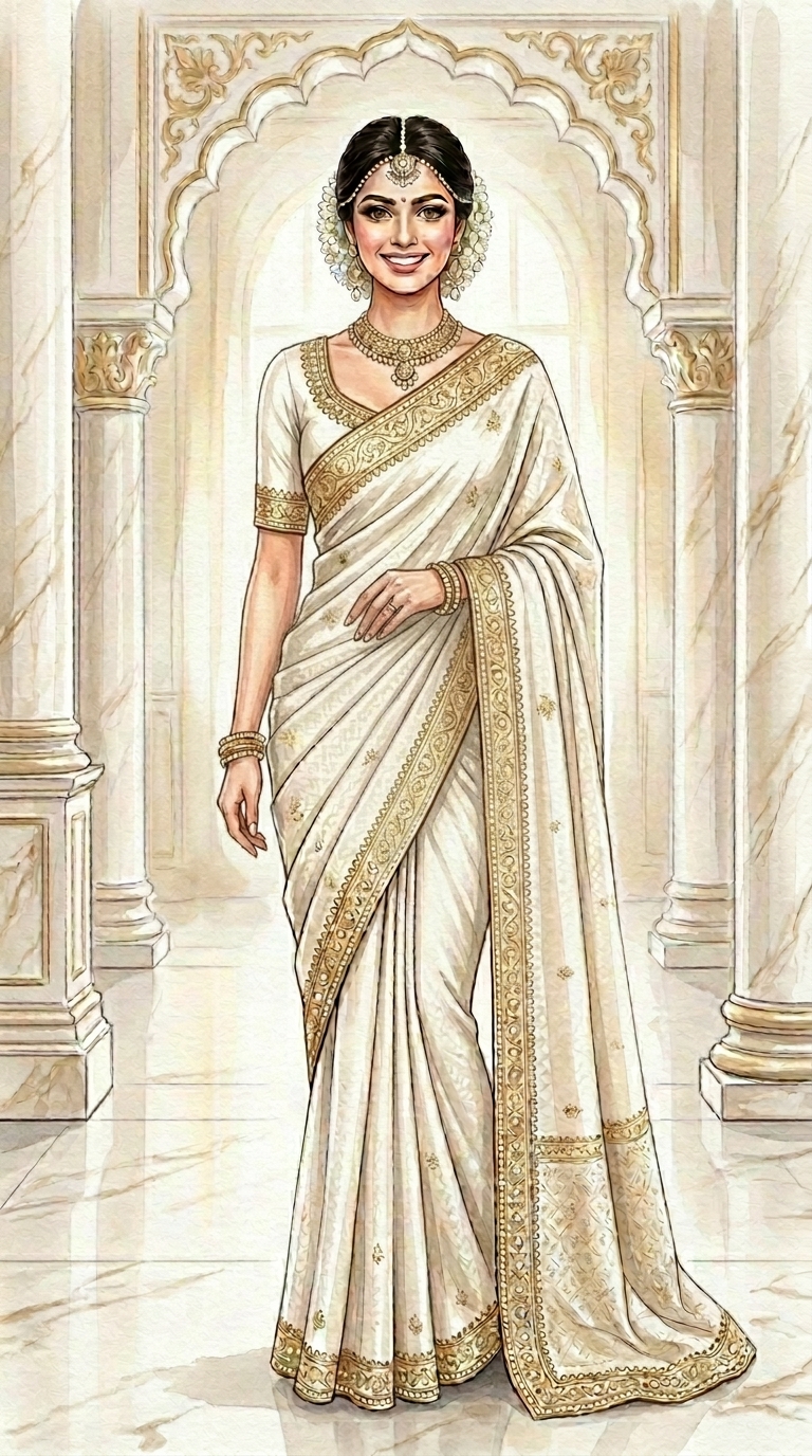 Latest boat neck blouse design for silk saree