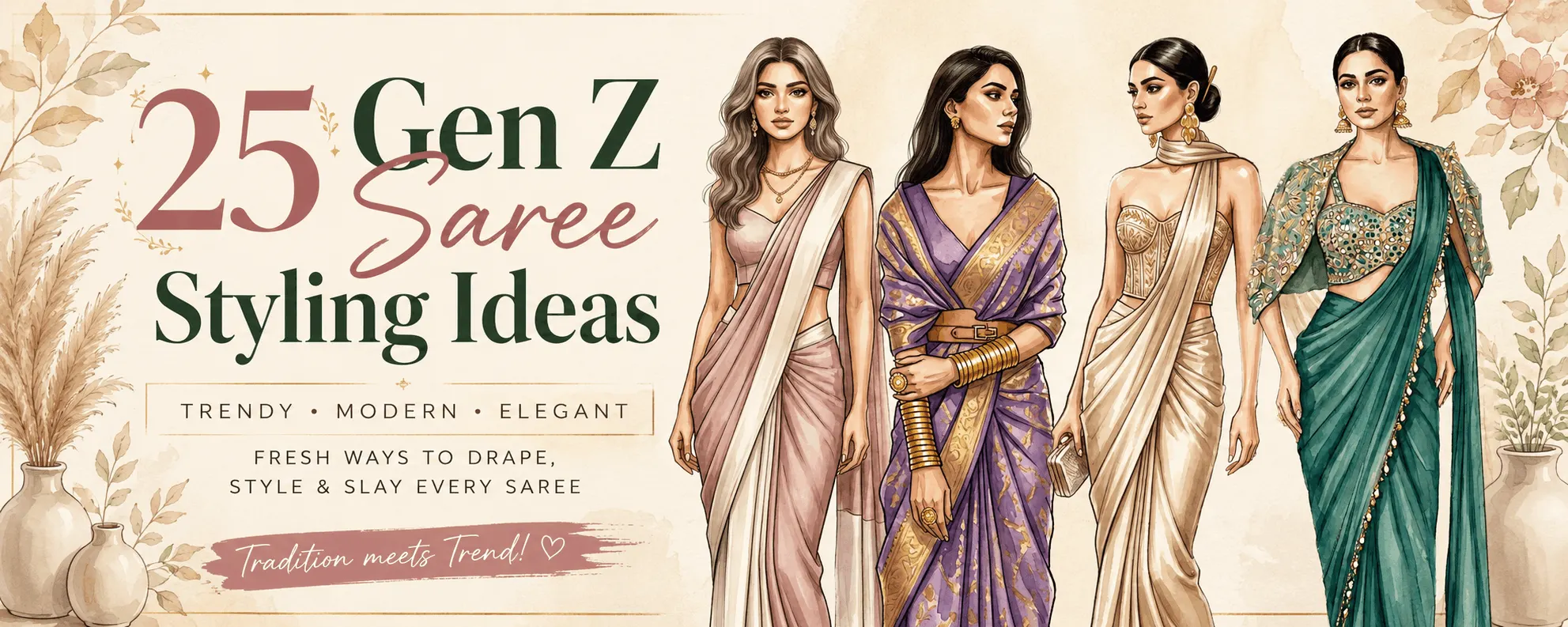 25 Gen Z Saree Style Ideas For Wedding ,Parties & College Events