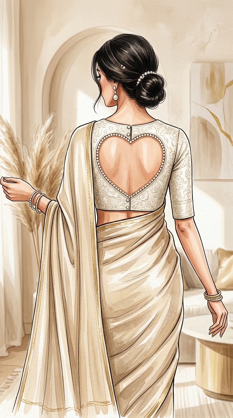 stylish blouse back design