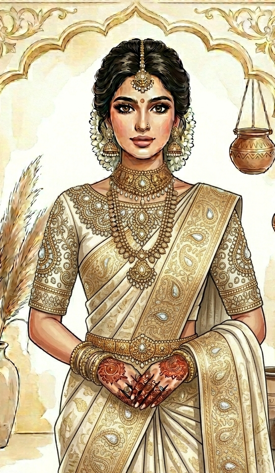 Bridal boat neck blouse with kundan work 2026