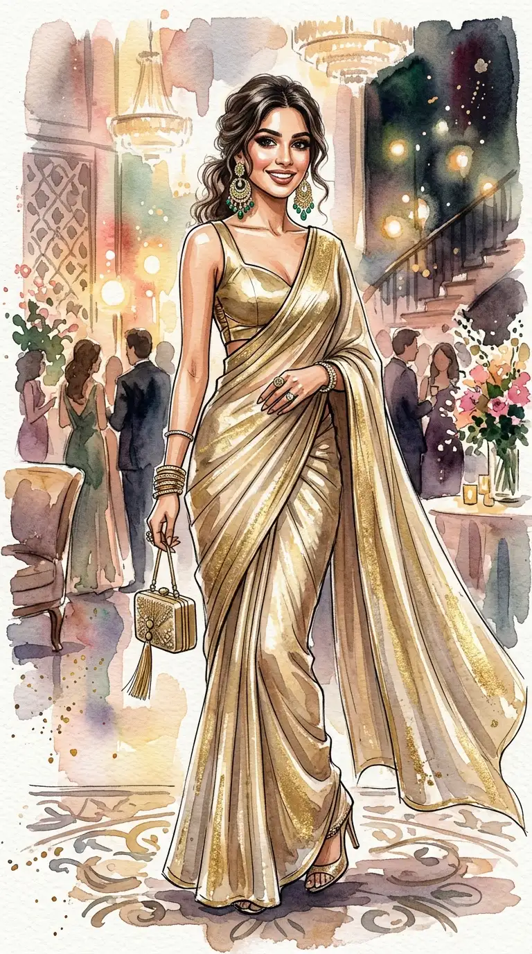 aesthetic saree outfit