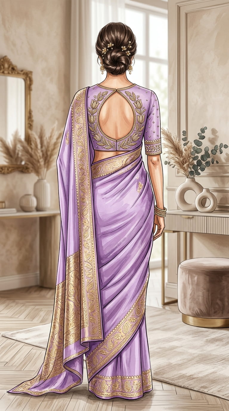 Latest blouse back design trend 2026