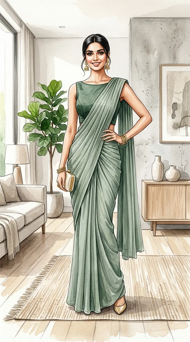 Pre drape saree style for Gen Z