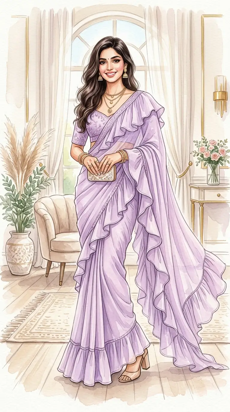 modern saree styling ideas