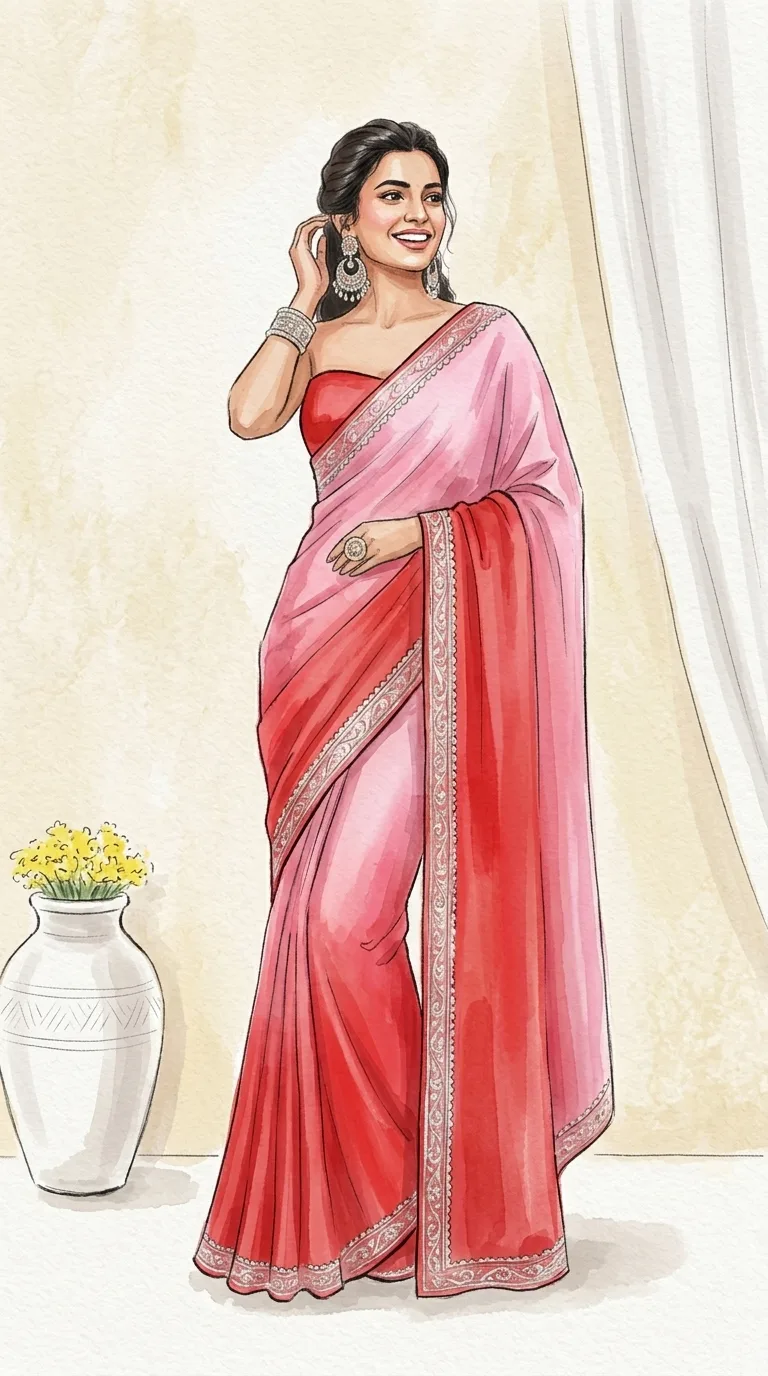 Celebrity Style Saree Fabric