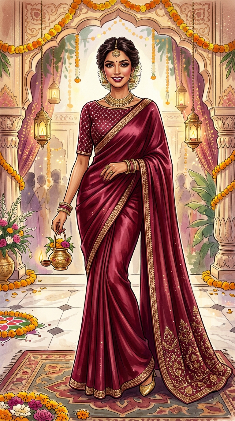 blouse boat neck design for saree