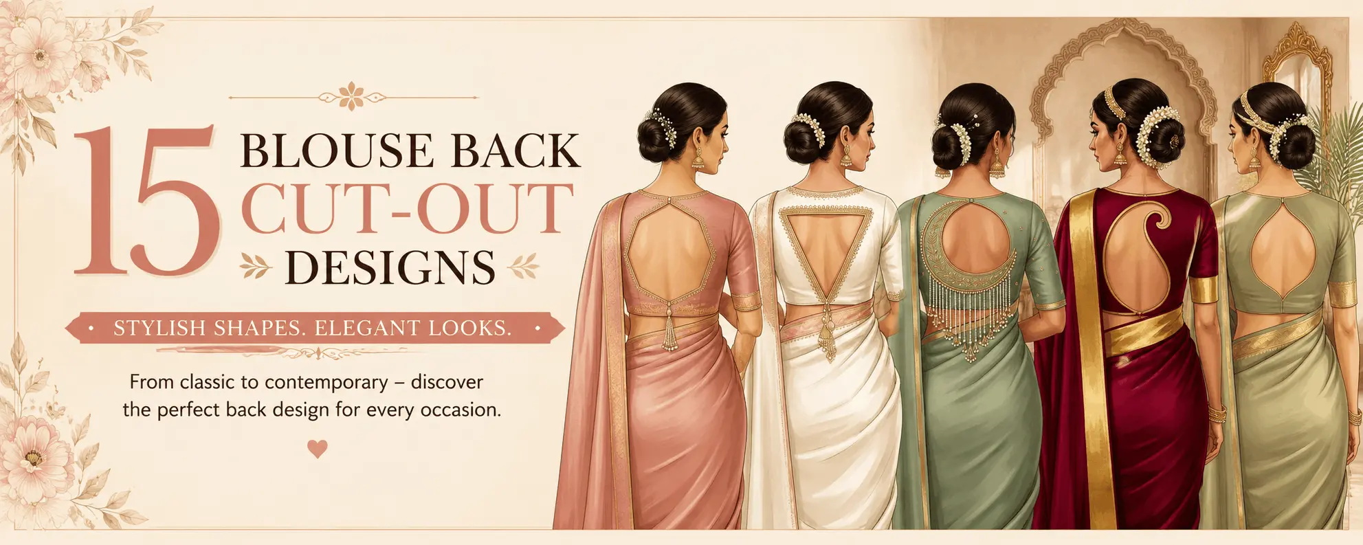 15 Blouse Back Cut-Out Designs That Will Elevate Your Saree Look