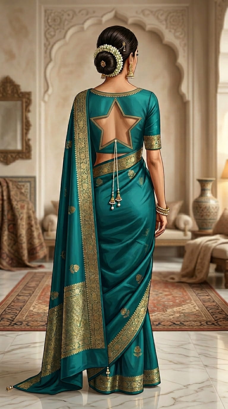 Trendy blouse back design