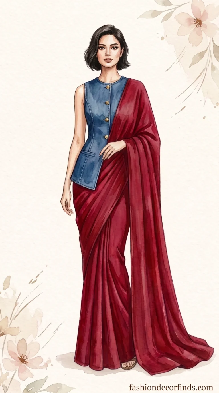 Gen Z fusion saree