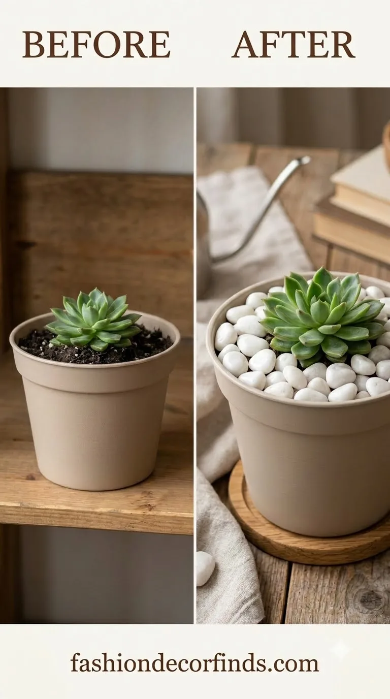 Upgrade the soil surface plastic pot before and after transformation