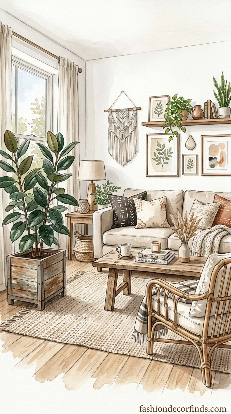 wooden-planter-boho-bedroom