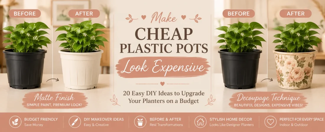 20 Easy Ways to Make Cheap Plastic Pots Look Expensive | DIY Planter Guide 2026